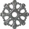 Ekena Millwork Angel Ceiling Medallion (Fits Canopies up to 4 3/8"), 20 7/8"OD x 3 5/8"ID x 1"P, Platinum CM20ANPLS - alternate 1